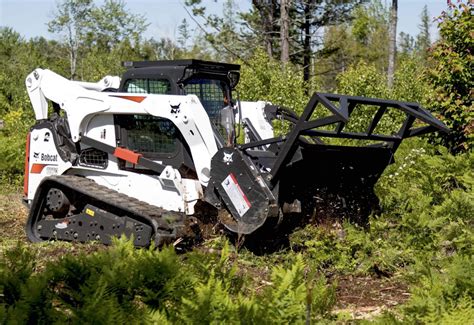 bobcat skid steer with mulcher|bobcat t190 forestry mulcher.